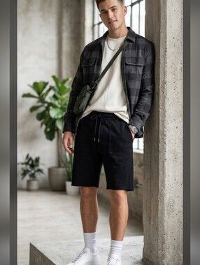 The Rail Black Terry Cloth